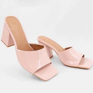 Faux Patent Leather Heels